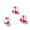 Handmade Lampwork Beads, Gift Box, for Christmas, Red, 10~13x11~13x11~13mm, Hole: 2~3mm