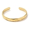 304 Stainless Steel Cuff Bangles, Wave Open Bangles for Women, Real 18K Gold Plated, Inner Diameter: 2-1/4x1-7/8inch(5.8x4.9cm), 9mm