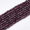 Natural Garnet Beads Strands, Faceted Rondelle, 2.6x2mm, Hole: 0.5mm, about 110pcs/strand, 15.7 inch