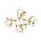 Rack Plated Brass Screw Clip-on Earring Findings, Spiral Ear Clip, Golden, 13x17x4.5mm, Hole: 1.6mm