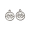 Non-Tarnish 304 Stainless Steel Charms, Laser Cut, Chakra Ajna Charm, Stainless Steel Color, 14.5x12x1mm, Hole: 1.4mm