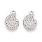 304 Stainless Steel Conch Shaped Charms, Non-Tarnish, Stainless Steel Color, 14x9.5x2mm, Hole: 1.6mm