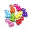 Opaque Acrylic Pendants, Cherry, Mixed Color, 20x11x6mm, Hole: 3mm, about 1140pcs/500g
