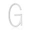 Tarnish Resistant 201 Stainless Steel Links connectors, Letter, Stainless Steel Color, Letter.G, 37x22x1mm, Hole: 1mm