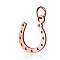 PVD Vacuum Plating 304 Stainless Steel Charms, Horseshoe, Rose Gold, 13x10x1mm, Hole: 3mm
