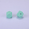 Hexagonal Silicone Focal Beads, Aquamarine, 23x17.5x23mm, Hole: 2.5mm