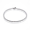 Tarnish Resistant 304 Stainless Steel Ball Chain Bracelets, with Lobster Clasps, Stainless Steel Color, 7-1/2 inch(190mm)x3mm