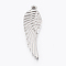 Tarnish Resistant 304 Stainless Steel Pendants, Wing, Stainless Steel Color, 35x11.5x3mm, Hole: 2mm