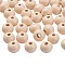 Natural Wood Beads, Spary Painted Wooden Spacer Beads for Jewelry Making, Lead Free, Lemon Chiffon, 7~8x8~9mm, Hole: 2~3mm, about 3000pcs/500g