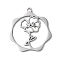 Non-Tarnish 304 Stainless Steel Pendants, Flower, Stainless Steel Color, 23.5x21.5x1mm, Hole: 1.5mm