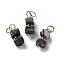Natural Netstone Cuboid Beaded Pendants, with 304 Stainless Steel Loops, Golden, 17~17.5x5.5~6x5.5~6mm, Hole: 3.5mm