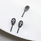 Brass Micro Pave Clear Cubic Zirconia Rabbit Ear Head Pins, for Baroque Pearl Making, Gunmetal, 13x4mm