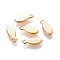 304 Stainless Steel Charms, Chain Extender Teardrop, Oval with Word Steel, Real 24K Gold Plated, 10x4x0.7mm, Hole: 1.2mm