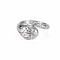 Snake Shape Rack Plating Alloy Cuff Rings, Open Rings, Cadmium Free & Lead Free, Platinum, US Size 7 1/2(17.7mm)