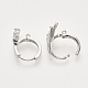 Латунные серьги-кольца из микро-паве с фианитами KK-T048-008P-NF-3