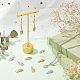 12шт 2 цвета латунные микропаве прозрачные кубические циркониевые подвески ZIRC-FH0001-29-2