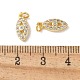Латунные микропаве прозрачные подвески с фианитом KK-Q031-47G-08-3