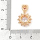 Латунные микро проложить кубического циркония подвески KK-E795-12KCG-01-3