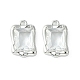 Латунные микропаве прозрачные кубические циркониевые подвески KK-L208-08P-2