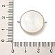 Подвески из латуни с прозрачным фианитом и ракушкой KK-P260-28B-P-3
