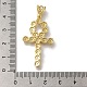 Подвеска из латуни с микропаве и поперечной стойкой KK-U019-17G-03-3
