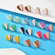 Серьги из смолы и дерева EJEW-N017-002A