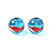 Стеклянные эмалевые бусины ручной работы LAMP-D304-02B