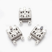 Многорядные застежки-коробочки из нержавеющей стали 201 STAS-E441-02P