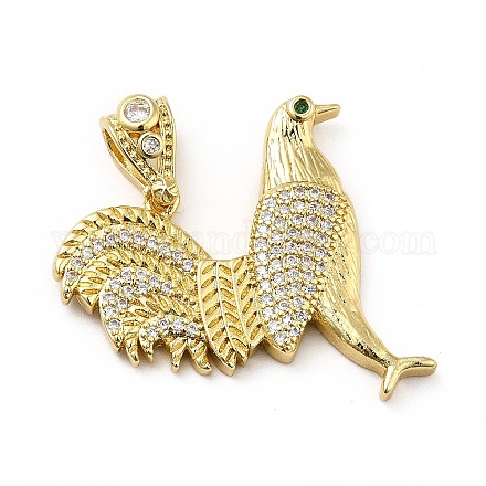 Латунные микро проложить кубического циркония подвески KK-H433-23G-1