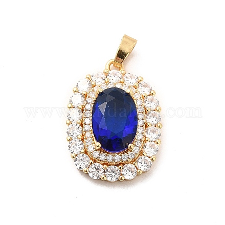 Латунные подвески с фианитами KK-I695-066G-1