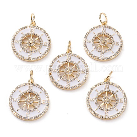 Латунные микропаве прозрачные подвески с фианитом KK-C100-28G-1