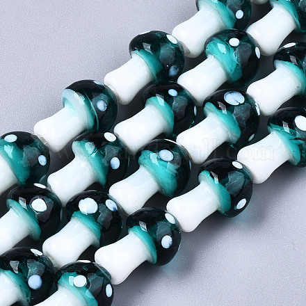 Гриб ручной Lampwork бисер пряди X-LAMP-R116-14-1