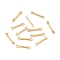 201 Stainless Steel Links Connectors, Bar Links, Golden, 12x1x1mm, Hole: 1mm