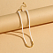 Glass Pearl Pendant Simple Luxury Necklaces for Women, Stainless Steel End Chains, Real 18K Gold Plated, White, 16.14 inch(41cm)