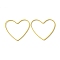 Brass Linking Rings, Cadmium Free & Nickel Free & Lead Free, Heart, Raw(Unplated), 28x31.5x0.8mm, Inner Diameter: 22x30mm