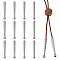 SUPERFINDINGS 20Pcs Silver Bolo Tie Tips End Caps Long Alloy Cord Ends Bolo Tie Tips Bolo Cap Replacement Findings Bolo Tie Buckle Accessories for Bolo Tie Inner Diameter 5.5mm