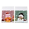 Christmas Theme Plastic Bakeware Bag, with Self-adhesive, for Chocolate, Candy, Cookies, Square with Santa Claus & Snowman, Mixed Shapes, 131~132x99~100x0.1mm, Inner Diameter: 99.5~100x99.5~100mm, 2 styles, 50pcs/style, 100pcs/bag