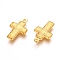 304 Stainless Steel Pendant, Cross, Golden, 16x10.5x2mm, Hole: 1.5mm