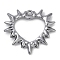Rack Plating Alloy Pendants, Cadmium Free & Nickel Free & Lead Free, Heart, Gunmetal, 26.5x28.5x3.5mm, Hole: 1.8mm