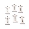 Non-Tarnish 304 Stainless Steel Pendant Rhinestone Settings, Letter, Stainless Steel Color, Letter.I, I: 15x8x1.5mm, Hole: 1.2mm, Fit for 1.6mm Rhinestone
