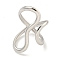 Non-Tarnish 304 Stainless Steel Open Cuff Ring for Women, Stainless Steel Color, US Size 7 1/4(17.5mm)