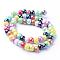 Handmade Porcelain Beads, Bright Glazed Porcelain, Rondelle, Colorful, 7x5mm, Hole: 2mm, about 65pcs/strand, 13.3 inch