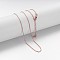 Brass Chain Necklaces, Cable Chain, with Lobster Clasps, Rose Gold, 17 inch