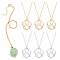 6Pcs 2 Colors Crystal Holder Cage Necklace, Stainless Steel Pouch Empty Stone Holder for Pendant Necklace Making, with Cable Chains & Lobster Claw Clasp, Golden & Stainless Steel Color, 20-1/8 inch(51.2~51.3cm), 3pcs/color
