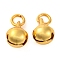 Rack Plating Brass Charms, with Jump Rings, Cadmium Free & Lead Free, Long-Lasting Plated, Bell Shapes, Real 18K Gold Plated, 8x6mm, Hole: 2mm