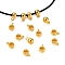 Tibetan Style Alloy Tube Bails, Loop Bails, Bail Beads, Rondelle, Cadmium Free & Nickel Free & Lead Free, Golden, 8x5mm, Hole: 2mm, Inner Diameter: 5mm