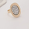 Zinc Alloy Pearl Geometric Statement Finger Rings for Women, Oval, Golden, Inner Diameter: Adjustable