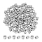 120Pcs 201 Stainless Steel Beads, Grooved Beads, Column, Stainless Steel Color, 4x4mm, Hole: 2.8mm