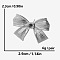 304 Stainless Steel Stylish Bowknot Stud Earrings, Silver, 23x29mm