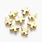Tibetan Style Alloy Beads, Cadmium Free & Lead Free, Cross, Antique Golden, 15x12x5mm, Hole: 2mm
